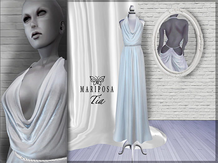princess polly baby blue dress fashionable elegant goddess style womens solid color halter
