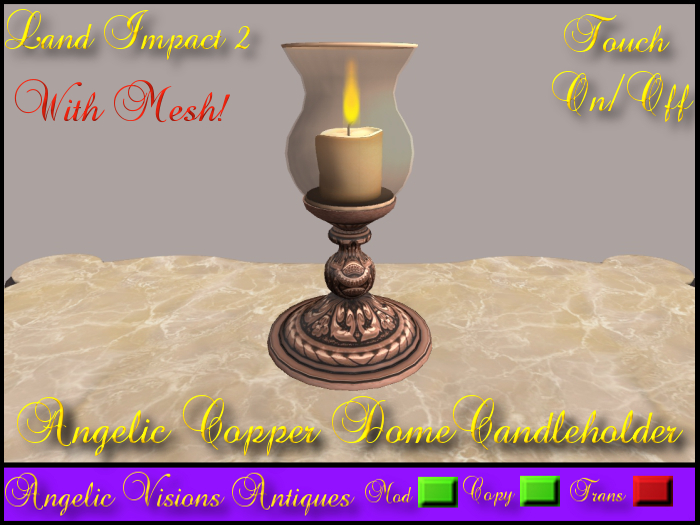 Angelic Copper Dome Candleholder Boxed RC