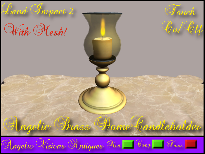 Angelic Brass Dome Candleholder 
