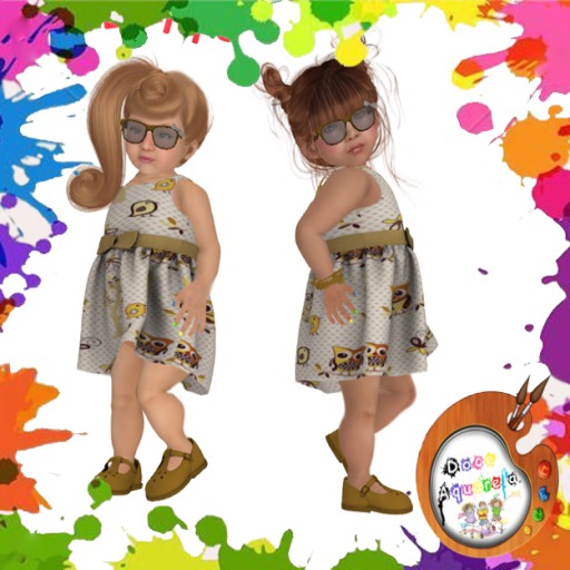 {**}DOCE AQUARELA{**}  Vestido Coruja  *toddleedoo Baby and Kid*