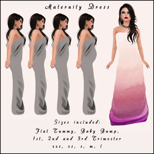 Ombre 2 Maternity Gown