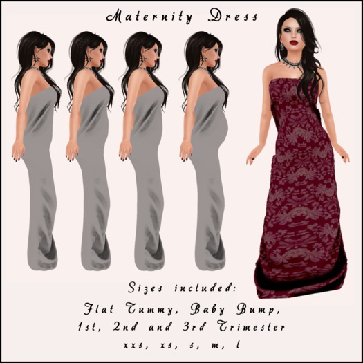 Blue Hawaii Maternity Gown