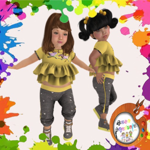 {*.*}DOCE AQUARELA{*.*} Blue Ruffles
