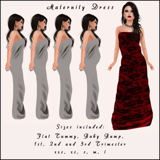 Blue Hawaii Maternity Gown