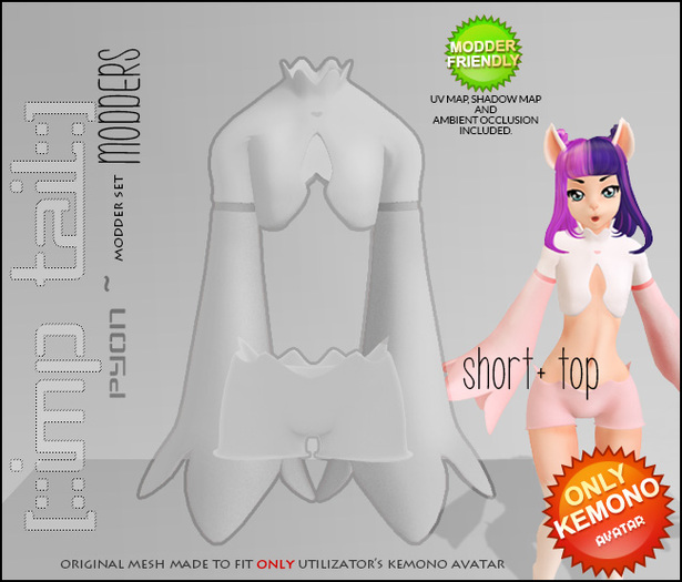 [IMP TAIL] Pyon ~ sky pastel short (Kemono avatar)