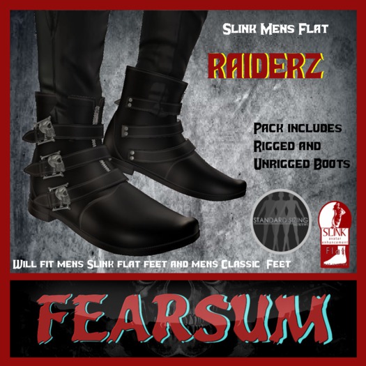 [FD] Raiderz Skull Boots Silver - Rigged & Un-Rigged