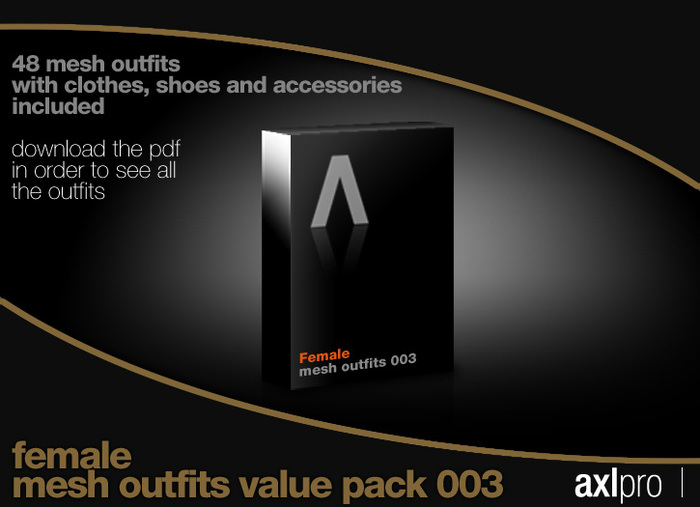 AXL pro - Female Mesh Outfits Value Pack 003