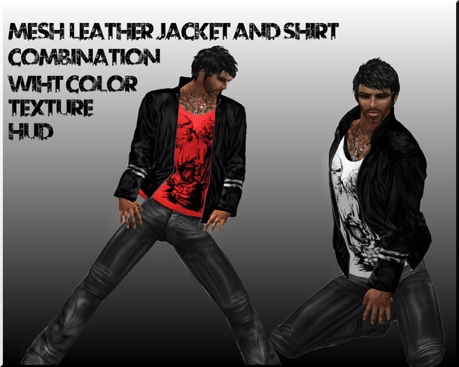 MESH LEATHER JACKET WITH HUD