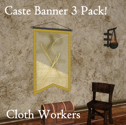 (DS) Caste Banner 3-pack!  Cloth Workers - Boxed