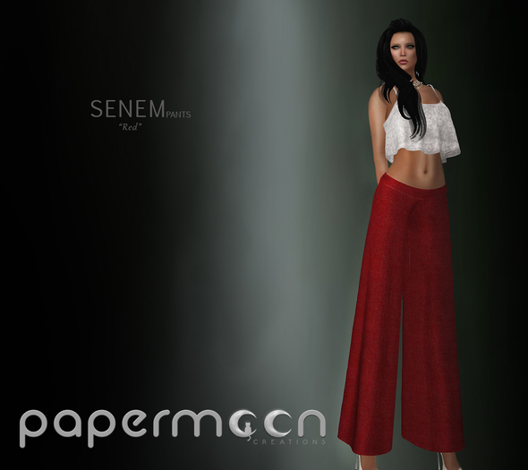 PaperMoon- Senem Pants Canvas - Red 40% OFF