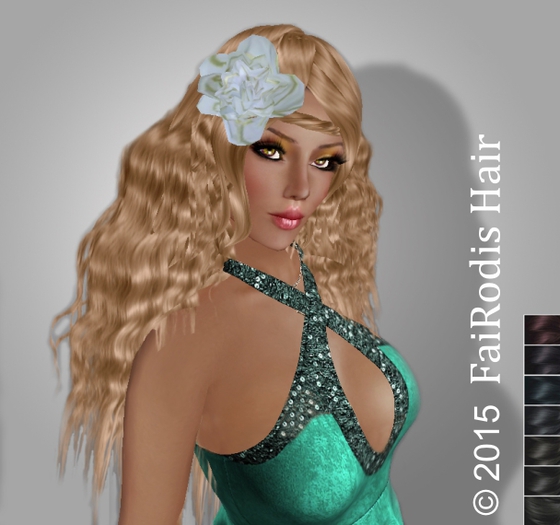 FaiRodis Olesiya black1 hair with flower DEMO