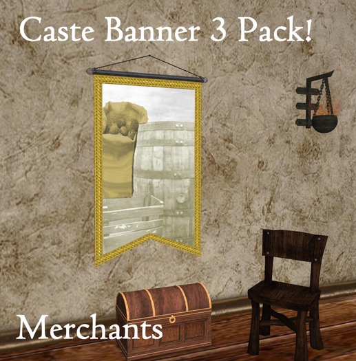 (DS) Caste Banner 3-pack! Merchants - Boxed