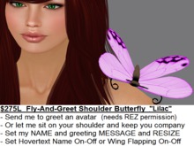 Fly-And-Greet Pet Butterfly "Lilac"