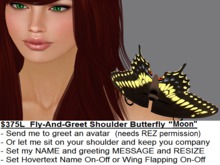 Fly-And-Greet Pet Butterfly "Moon"