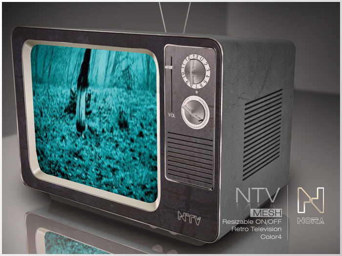 NORA"NTV"MESH Retro Television_ON(animated screen)/OFF(color4)