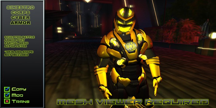 Sinestro Corps Armor male