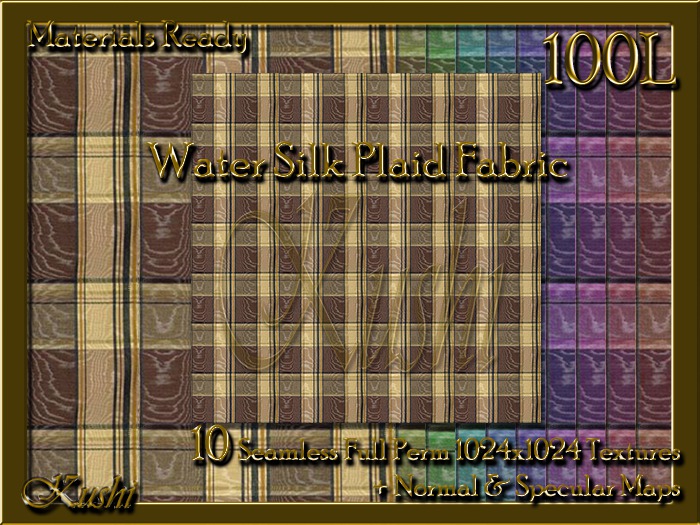 Water Silk Plaid Fabric Seamless Textures Materials Ready Full Perms 1024x1024