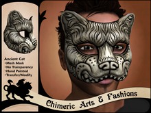 ~Chimeric Fashions~ Ancient Cat Mask (Silver)