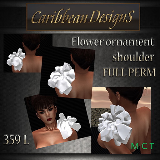 Flower ornaments shoulder FULL PERM NON RIGGED