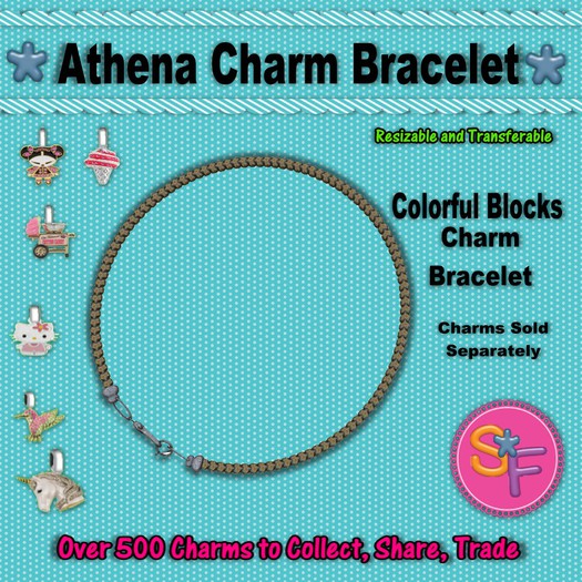 SF Athena Colorful Blocks Bracelet For SF Charms (Mesh)