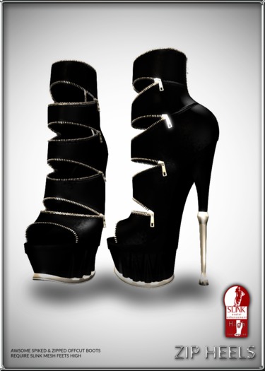 :: INSANE :: ZIP HEELS BLACK
