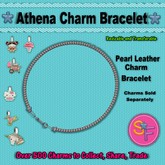 SF Athena Pearl Leather Bracelet For SF Charms (Mesh)