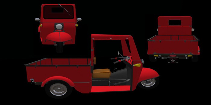 V Scooter van red