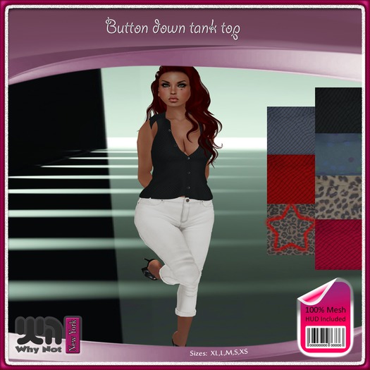 Button Down Tank Leopard B WN