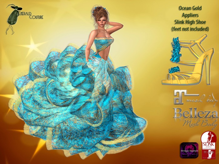 EC Ocean Gold Gown