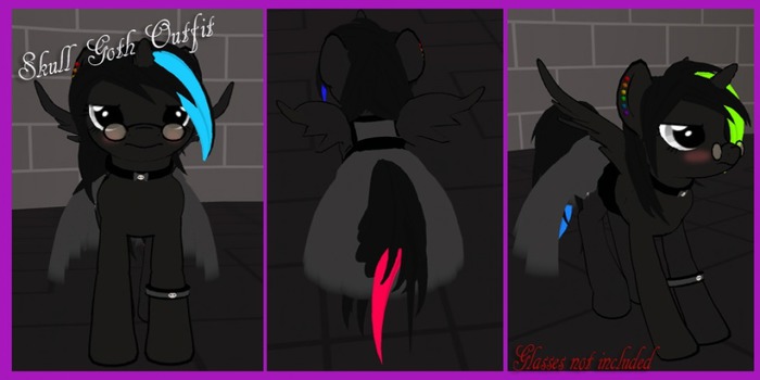 [EP] Skull goth outfit(wear me)