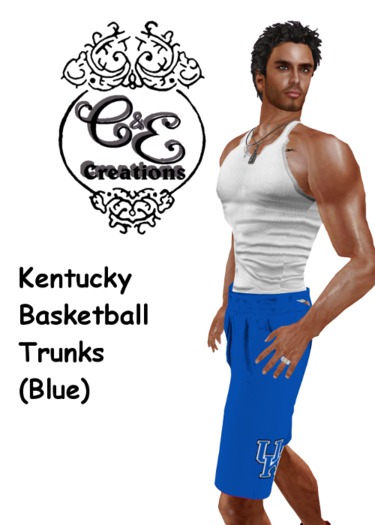 C&E Creations - Kentucky Basketball Trunks Blue