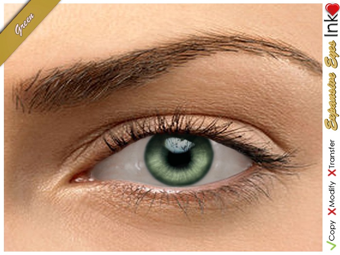 * Inkheart * - Expansive Eyes - Green (3 Sizes Sys+Mesh)