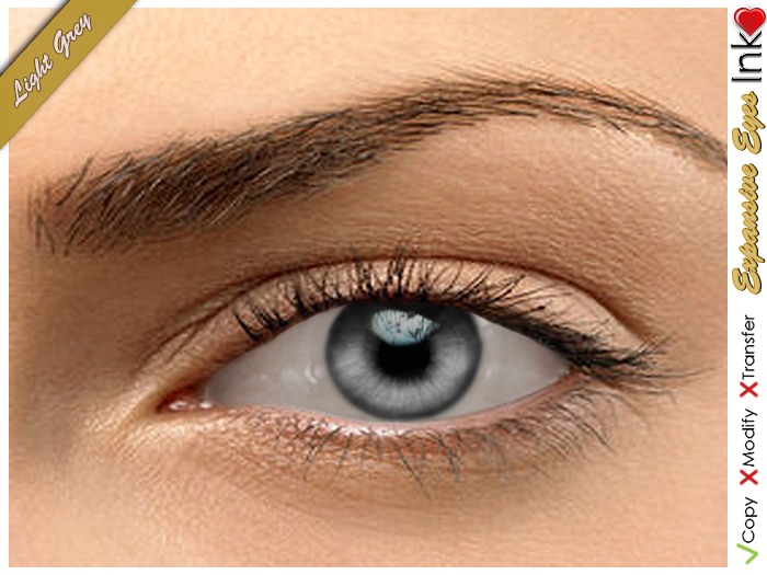 * Inkheart * - Expansive Eyes - Light Grey (3 Sizes Sys+Mesh)