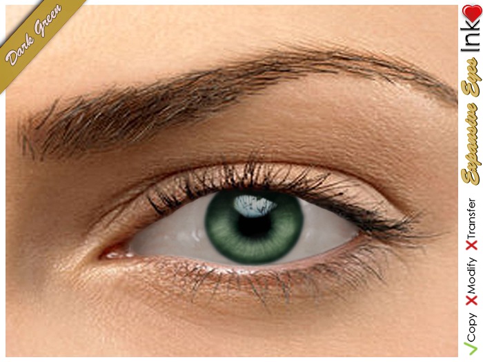 * Inkheart * - Expansive Eyes - Dark Green (3 Sizes Sys+Mesh)