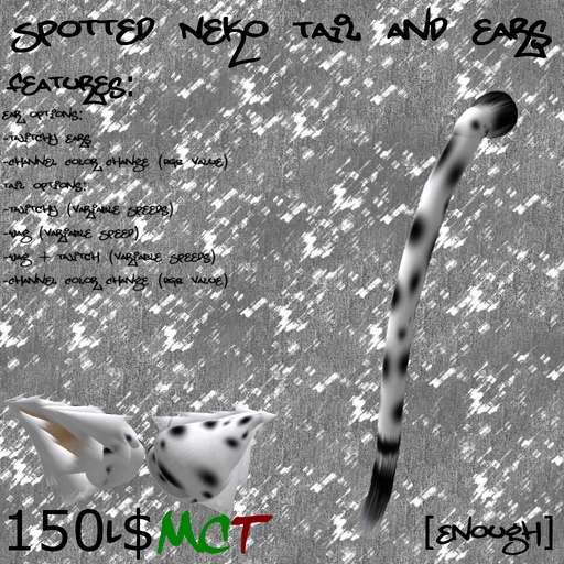 [Enough]Spotted Neko Tail and Ears
