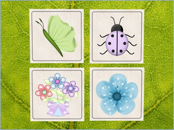 !!! Bugs & Flowers Wall Plaques