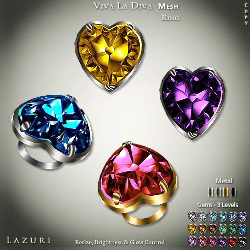  [< Lazuri >] Viva La Diva Rings - SALE 75% OFF