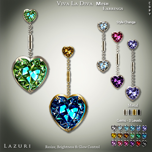 Lazuri Viva La Diva Earrings