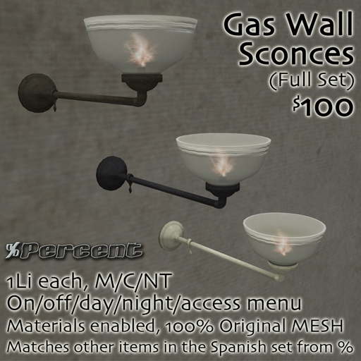 %Gas Sconce - FULL SET *MESH* Delivery Box