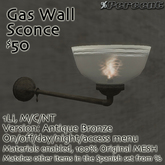 %Gas Sconce - FULL SET *MESH* Delivery Box