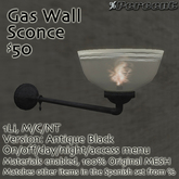 %Gas Sconce - FULL SET *MESH* Delivery Box