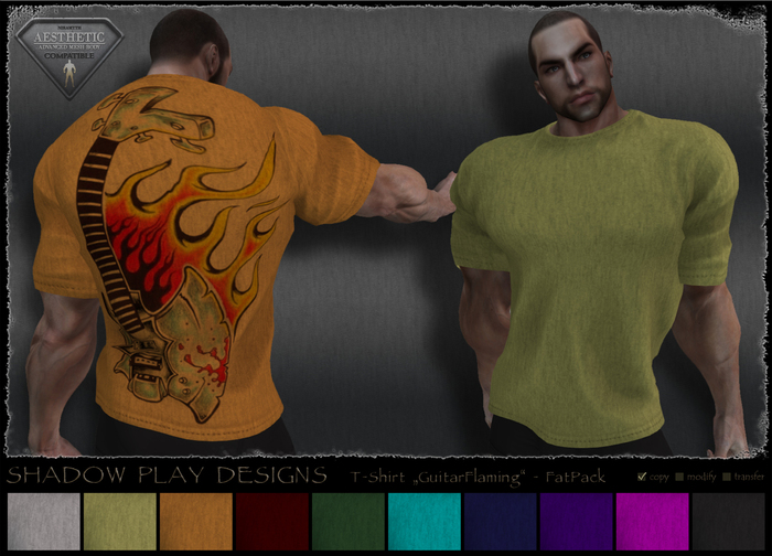 T-Shirt - GuitarFlaming - FatPack