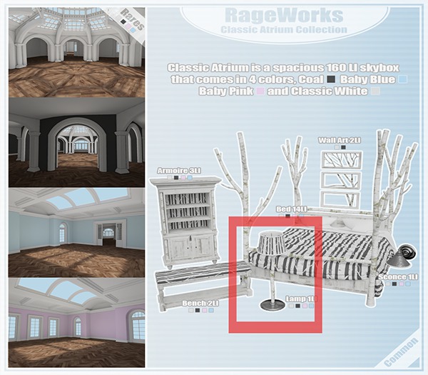 Classic Atrium Lamp Blue - (RageWorks)