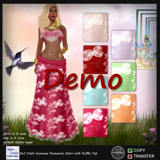 SLC Mesh Summer Romantic Skirt with Ruffle Top Demo 