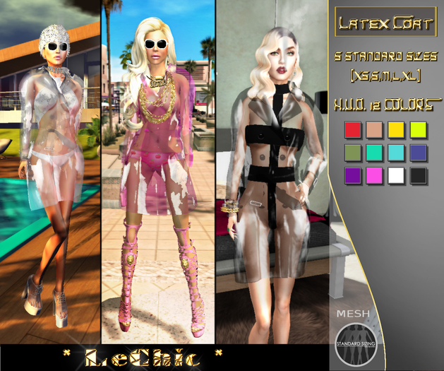 * LeChic * Transparent Trench Coat + H.U.D. 12 Colors