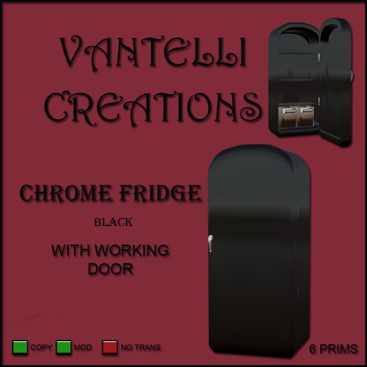 Black Fridge {with workable door}