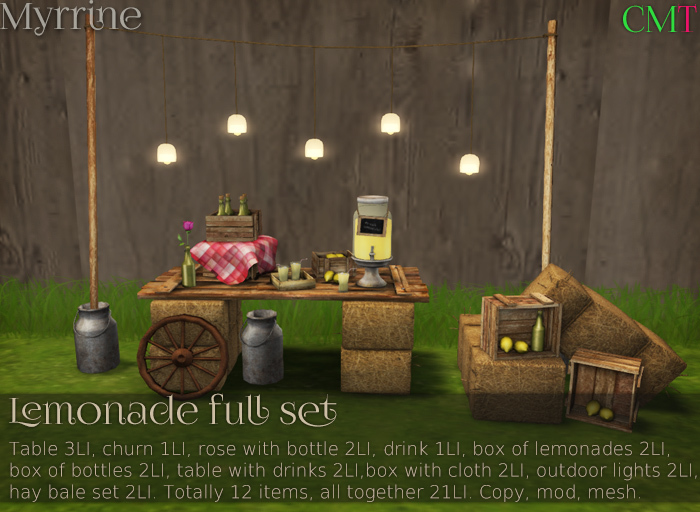 Barn table with stuff - Boxed. Myrrine