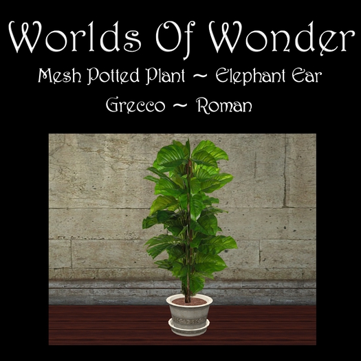 WoW Mesh Planter - Elephant Ear - Blue Delft