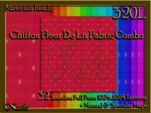 Chiffon Fleur de Lis Fabric Combo Seamless Textures Materials Ready Full Perms 1024x1024