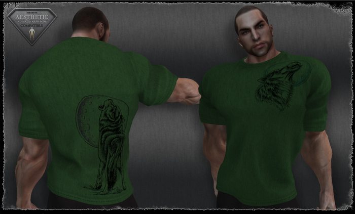 T-Shirt - WolfHowling - Green